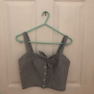 brandy melville striped cropped tank top
